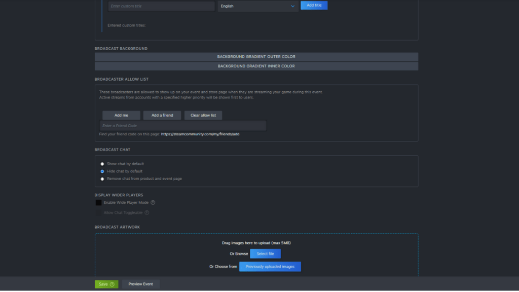How to StreamBroadcast to Your Indie Game's Steam Page for Free